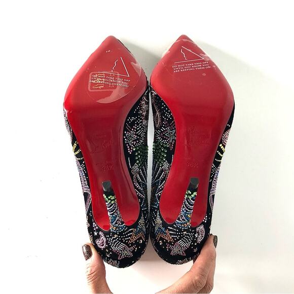 Chritian Louboutin Hot Chick Crystals Embellished Limited Edition Pumps 36.5 - Picture 9 of 11